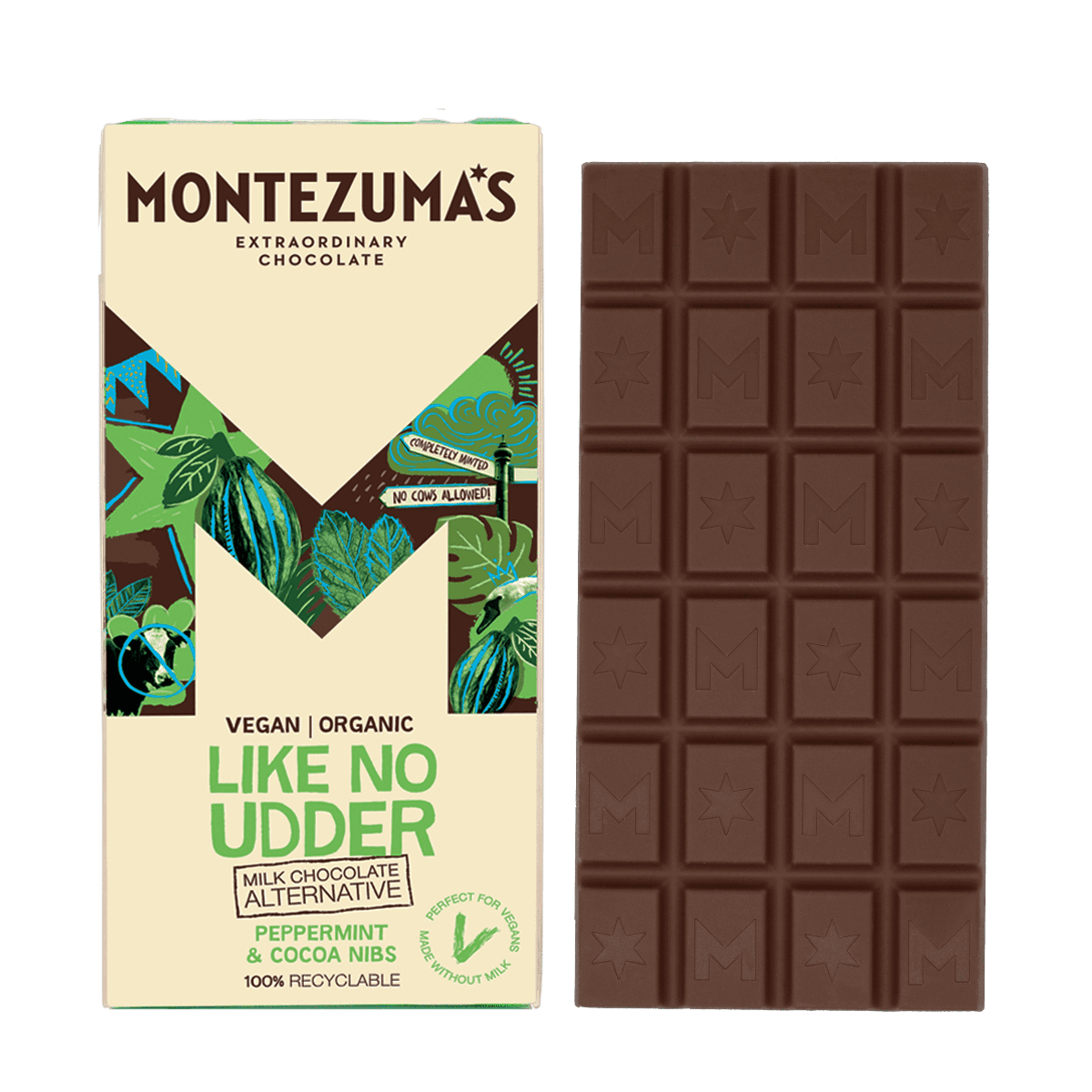 Montezumas Chocolate Like No Udder Peppermint & Cocoa 90g RRP £2.99
